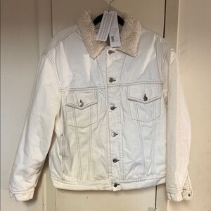 IRO Cream Sherpa Collar Jacket